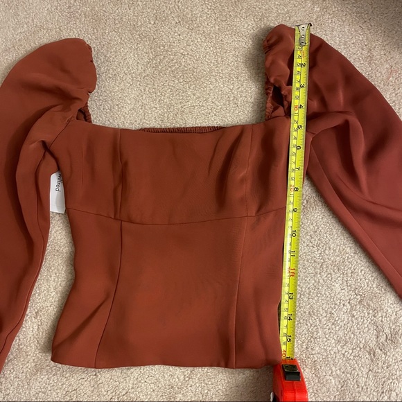 NWT Aritzia - Wilfred Cabo Blouse Top Shirt in Rustwood XXS - Picture 9 of 14